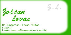zoltan lovas business card
